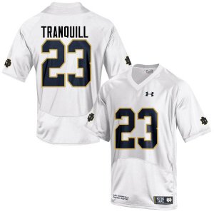 Notre Dame Fighting Irish Men's Drue Tranquill #23 White Under Armour Authentic Stitched College NCAA Football Jersey SEX2699UB